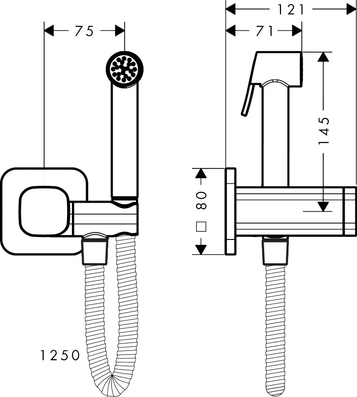 Handbrause „Axor Bidette Showers“ 0 l/min in Brushed Gold Optic Handbrause „Axor Bidette Showers“ 0 l/min in Brushed Gold Optic