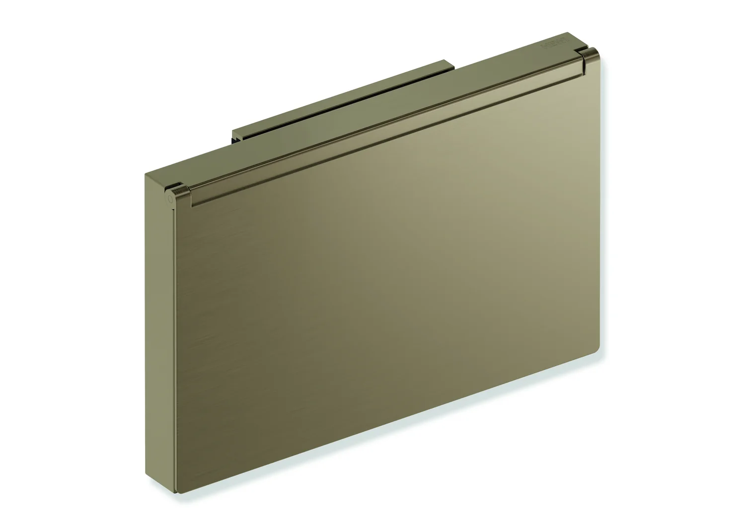 HEWI WC-Papierhalter System 900Q, PVD bronze gebürstet, 140 mm breit, 90 mm hoch, 23 mm tief, für WC-Rollen bis 120 mm Breite