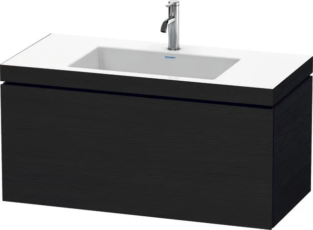Duravit Möbelset c-shaped Set wandhängend wandhängend „L-Cube“ 100 × 50 × 48 cm Eiche Schwarz Duravit Möbelset c-shaped Set wandhängend wandhängend „L-Cube“ 100 × 50 × 48 cm Eiche Schwarz