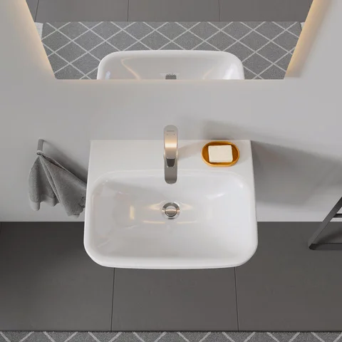Wandwaschtisch „DuraStyle“, mit Überlauf, Hahnlochposition mittig Wandwaschtisch „DuraStyle“, mit Überlauf, Hahnlochposition mittig