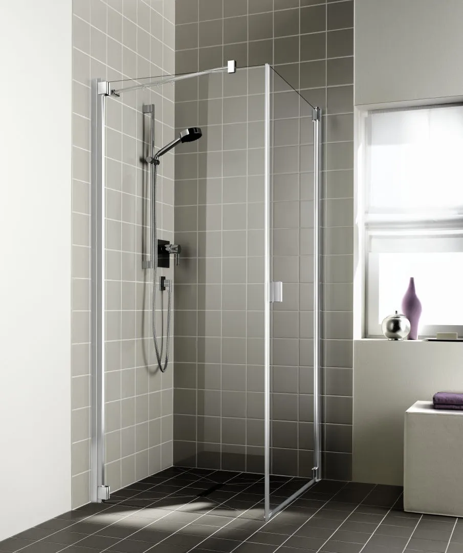Kermi Seitenwand links für Ecke „RAYA“ Glas Klar, Profile Silber Hochglanz, BV: 770 - 800 mm GAK: 755 - 785 mm WE: 780 - 810 mm H: 2000 mm Kermi Seitenwand links für Ecke „RAYA“ Glas Klar, Profile Silber Hochglanz, BV: 770 - 800 mm GAK: 755 - 785 mm WE: 780 - 810 mm H: 2000 mm