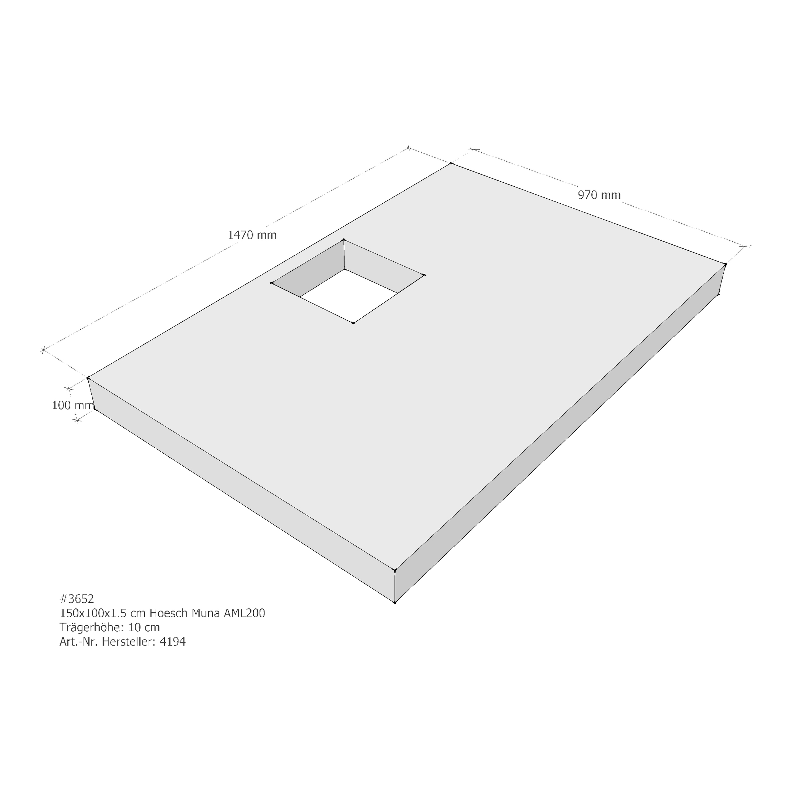 Duschwannenträger für Hoesch Muna 150 × 100 × 1,5 cm Breite: 100 cm / Länge: 150 cm Duschwannenträger für Hoesch Muna 150 × 100 × 1,5 cm Breite: 100 cm / Länge: 150 cm