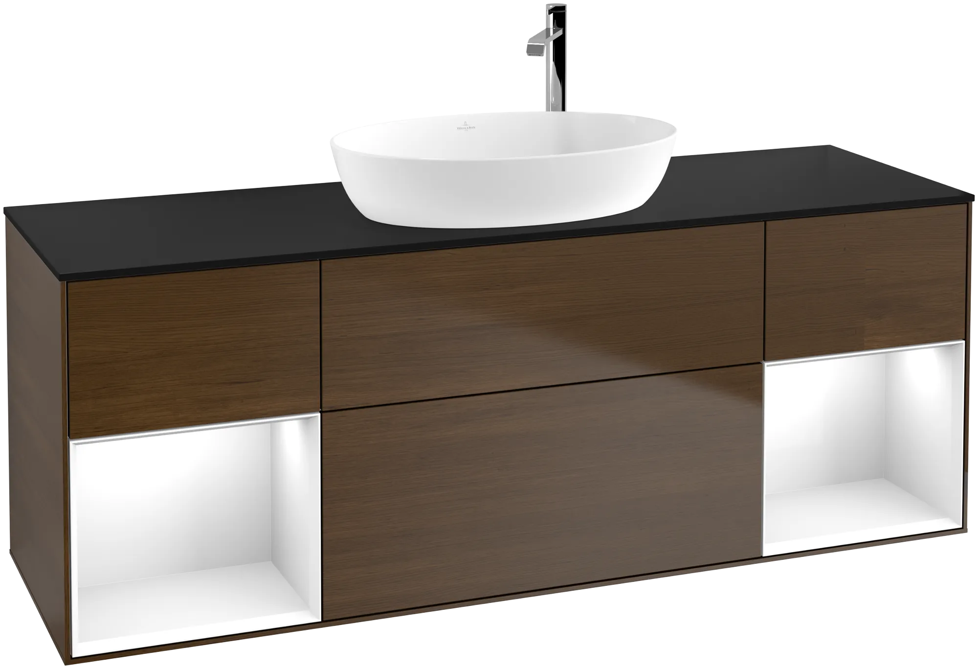 Villeroy & Boch Waschbeckenunterschrank Finion F98, 1600 x 603 x 501 mm, mit Beleuchtung, 4 Auszüge