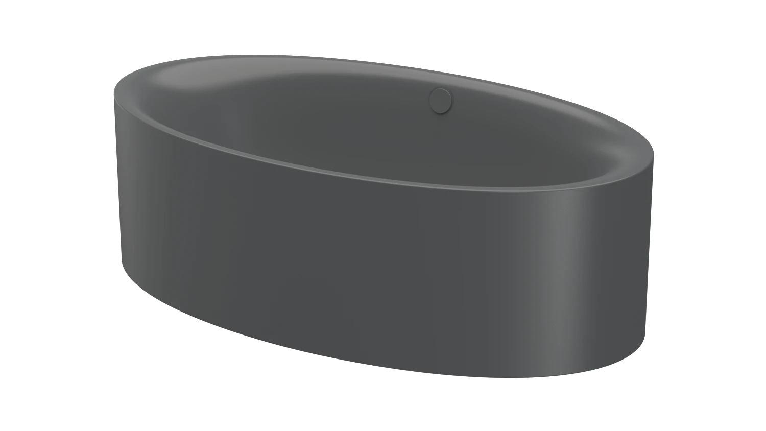 Bette oval Badewanne „BetteEve Oval Silhouette“ 180 × 100 cm in Raven