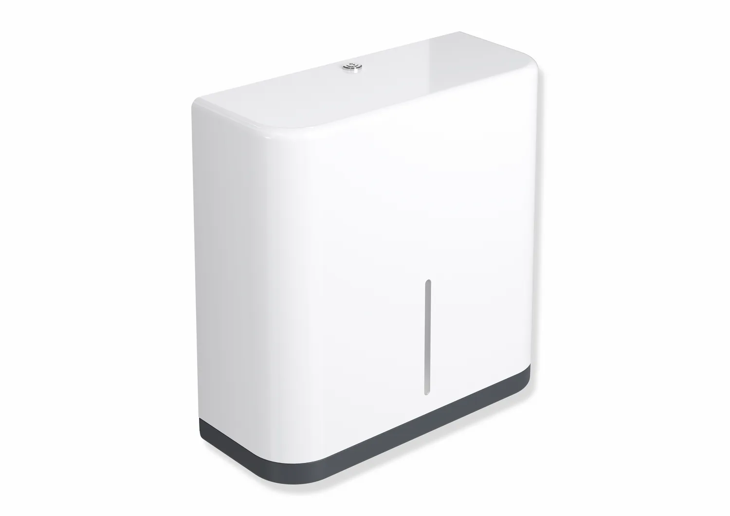 WC-Großrollenhalter EM Korpus Fb 98, Rahmen matt signalweiß WC-Großrollenhalter EM Korpus Fb 98, Rahmen matt signalweiß