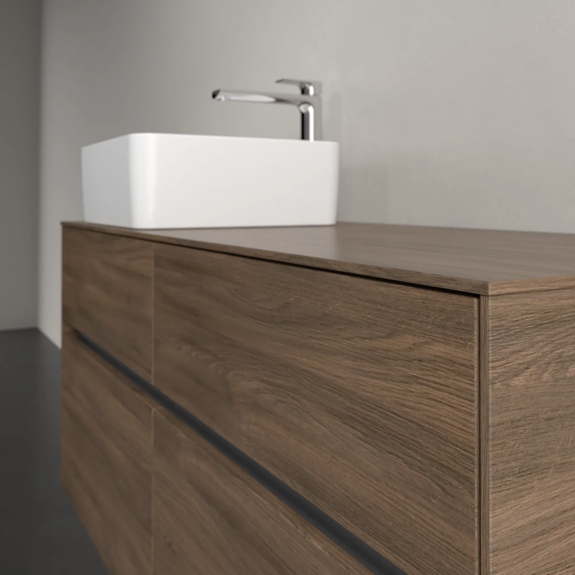 Villeroy & Boch Waschbeckenunterschrank Collaro Arizona Oak, 1200x548x500 mm, mit Beleuchtung und SoftClosing, Eckig Villeroy & Boch Waschbeckenunterschrank Collaro Arizona Oak, 1200x548x500 mm, mit Beleuchtung und SoftClosing, Eckig
