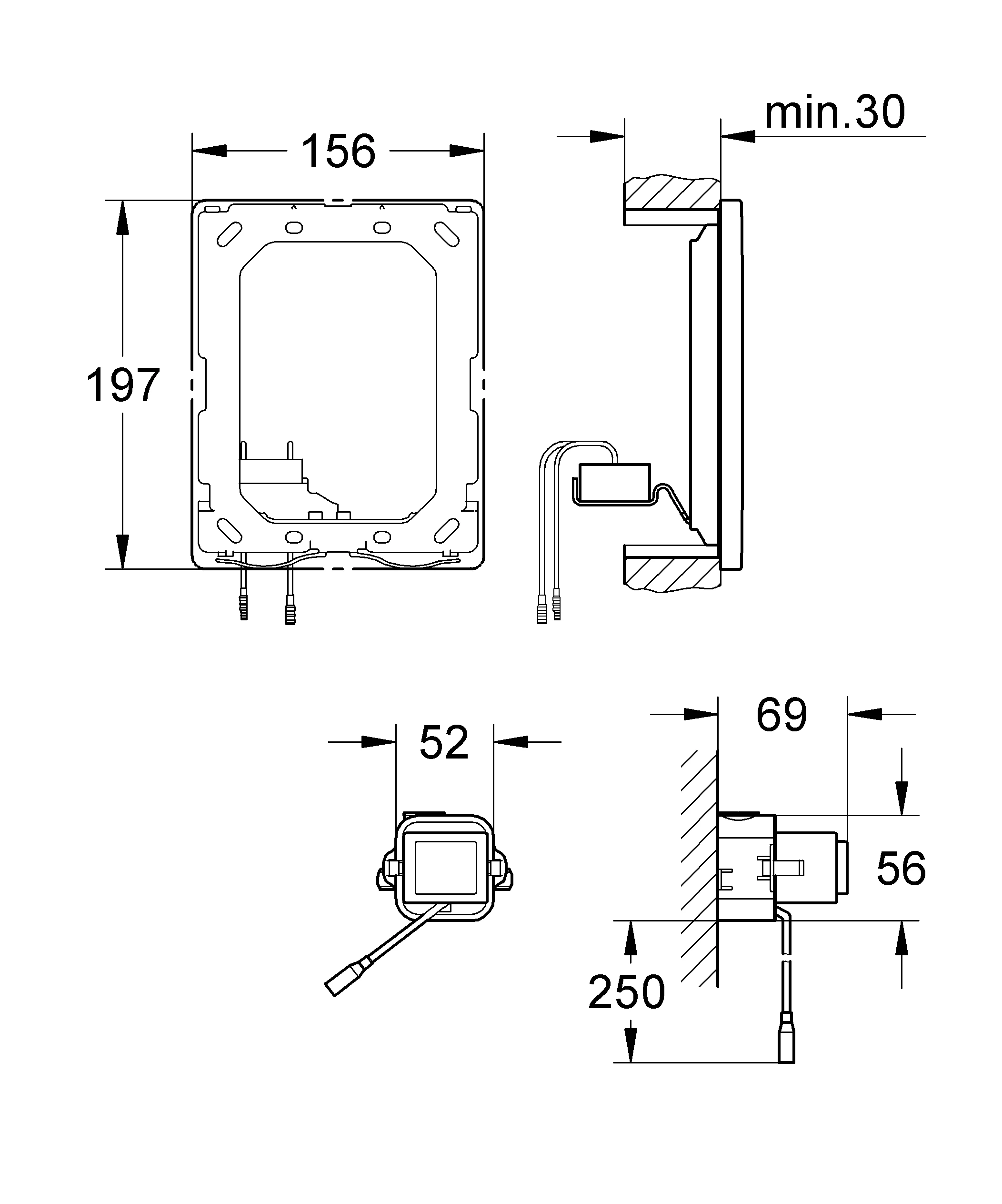 Funk-Elektronik 38778, mit Trafo 100-230 V AC, 50-60 Hz, 6 V DC, für eine zusätzliche Abdeckplatte für manuelle Auslösung