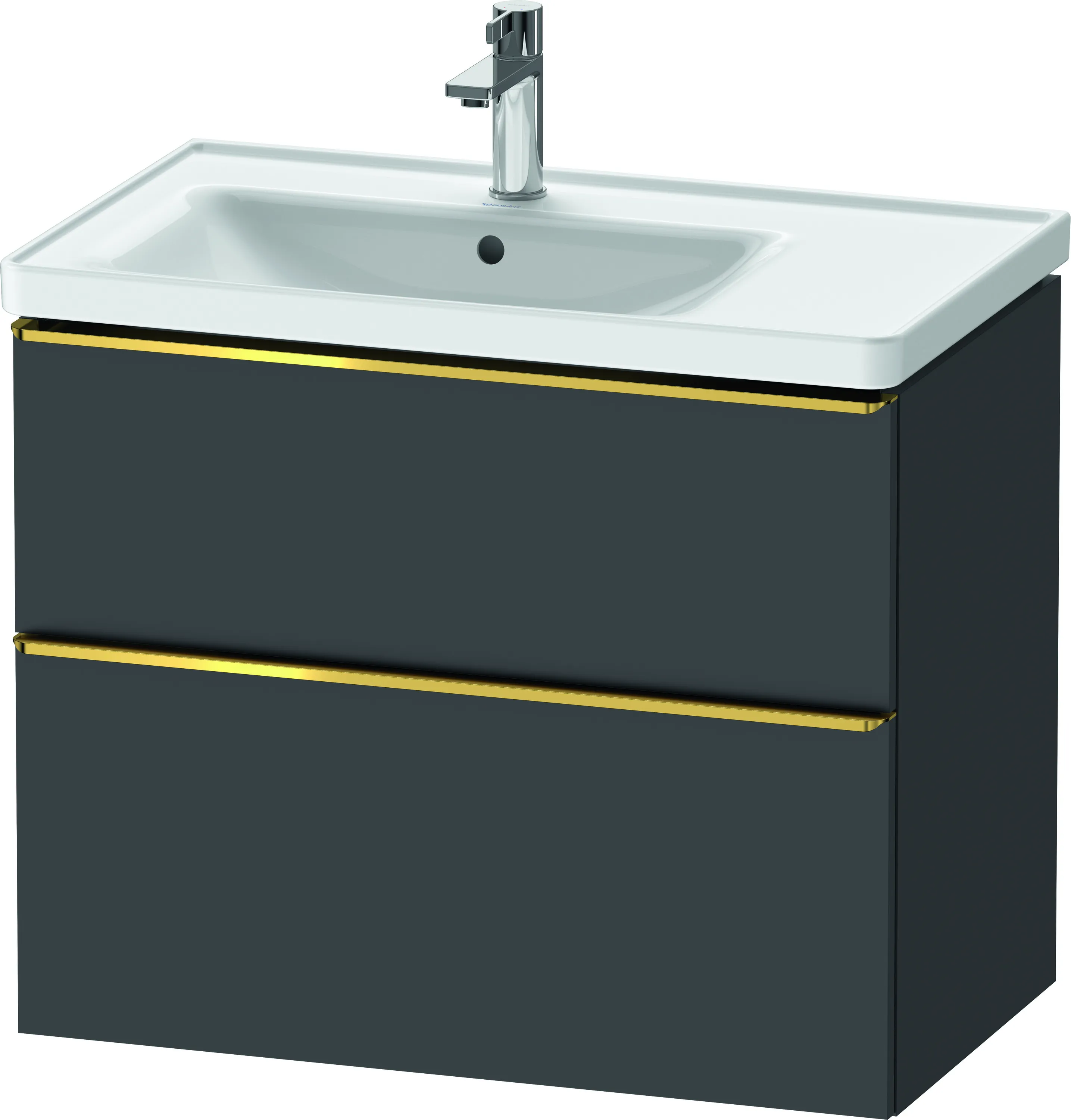 Duravit Waschtischunterschrank wandhängend „D-Neo“ 78,4 × 62,5 × 45,2 cm Graphit Matt