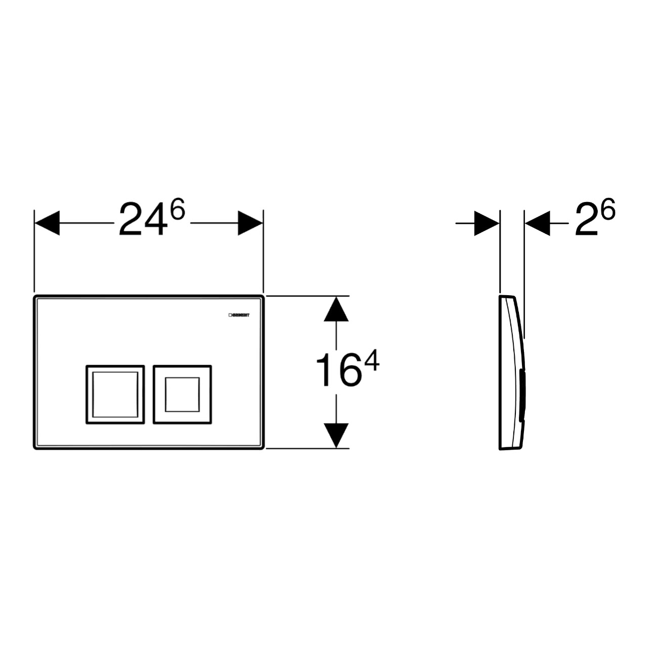 Vorwand-/Einbauelement für Toilette mit Spülkasten Delta (UP100) Betätigungsplatte Geberit UP100 „Delta50“ in Vorwand-/Einbauelement für Toilette mit Spülkasten Delta (UP100) Betätigungsplatte Geberit UP100 „Delta50“ in