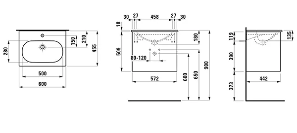 Laufen Badmöbelset inkl. Waschtisch „LUA“ 600 × 455 × 527 mm Laufen Badmöbelset inkl. Waschtisch „LUA“ 600 × 455 × 527 mm