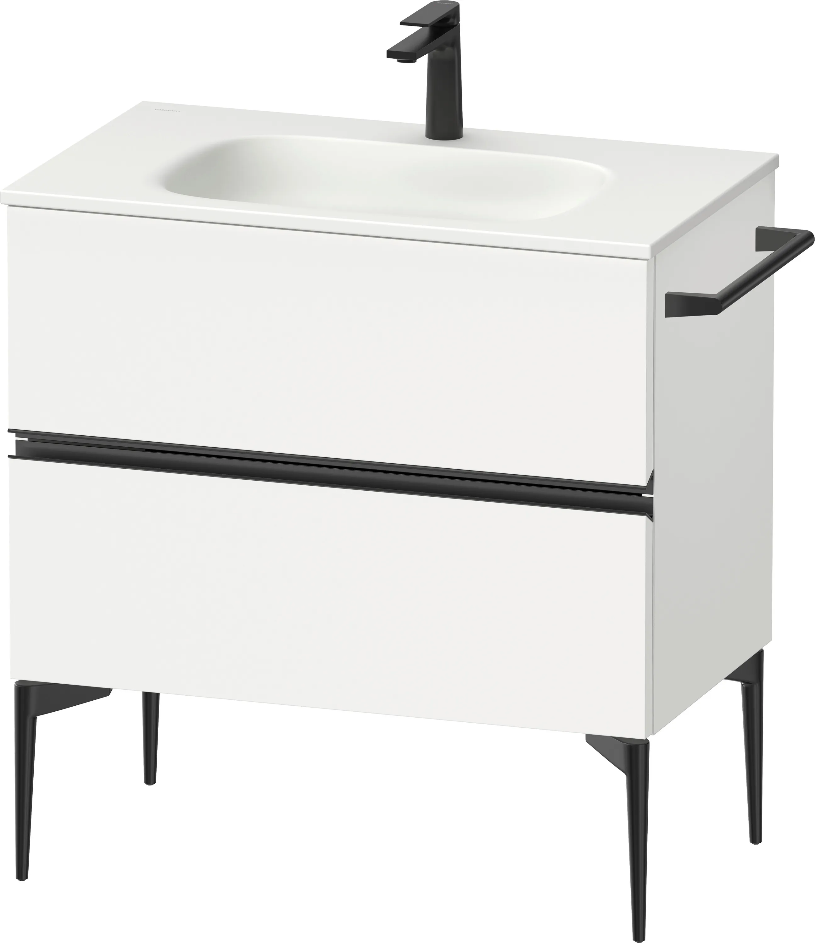 Duravit Waschtischunterschrank „Sivida“ 81 × 59,2 × 47,7 cm in Weiß Matt