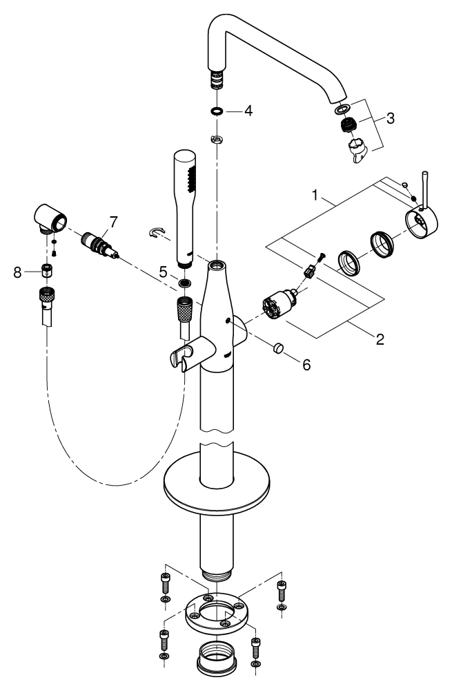 Einhand-Wannenbatterie Essence 25248_1, Bodenmontage, Fertigmontageset für 45 984, Ausladung 277 mm, eigensicher, Professional Edition, chrom Einhand-Wannenbatterie Essence 25248_1, Bodenmontage, Fertigmontageset für 45 984, Ausladung 277 mm, eigensicher, Professional Edition, chrom