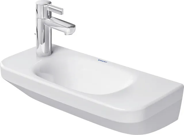 Wandwaschtisch „DuraStyle“, ohne Überlauf, Hahnlochposition links Becken: mittig / Größe: 50 × 22 cm / Hahnlochbohrung: mit 1×1 Hahnlochbohrung / Hahnlochposition: links / Oberflächenveredelung: ohne Oberflächenveredelung / Überlauf: ohne Überlauf Wandwaschtisch „DuraStyle“, ohne Überlauf, Hahnlochposition links Becken: mittig / Größe: 50 × 22 cm / Hahnlochbohrung: mit 1×1 Hahnlochbohrung / Hahnlochposition: links / Oberflächenveredelung: ohne Oberflächenveredelung / Überlauf: ohne Überlauf