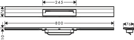 RainDrain Flex Duschrinne 800 mm kürzbar für Wandmontage BST