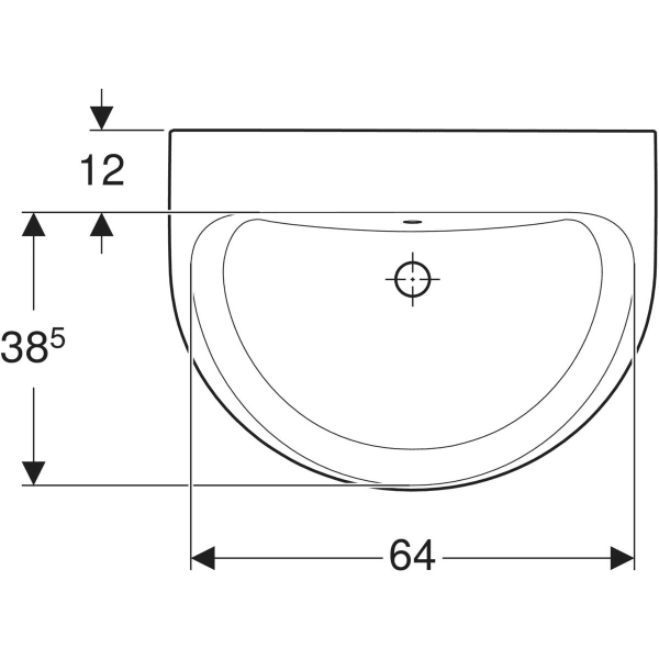 Wandwaschtisch „Renova“, mit Überlauf 70 × 52 cm in weiß alpin Wandwaschtisch „Renova“, mit Überlauf 70 × 52 cm in weiß alpin