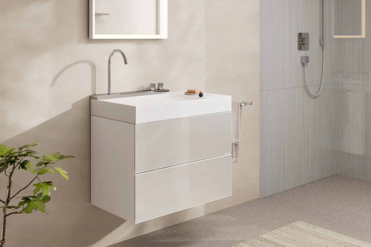 Hansgrohe Avalegra AquaUnit 78 cm Chrom, matt, Aufsatz und wandhängend, 780x475x100 mm, Schwenkauslauf, Laminarstrahl & Rain, QuickClean+, Thermostatkartusche, max. Durchfluss 7 l/min Hansgrohe Avalegra AquaUnit 78 cm Chrom, matt, Aufsatz und wandhängend, 780x475x100 mm, Schwenkauslauf, Laminarstrahl & Rain, QuickClean+, Thermostatkartusche, max. Durchfluss 7 l/min