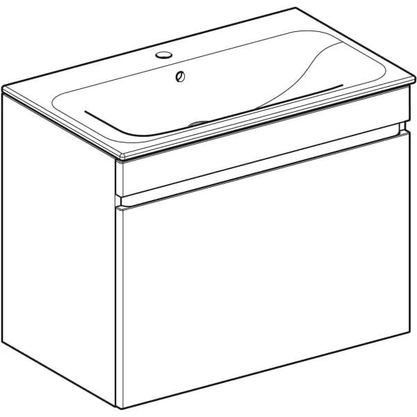 Geberit Waschtischunterschrank „Renova Plan“ Nussbaum hickory / Melamin Holzstruktur Geberit Waschtischunterschrank „Renova Plan“ Nussbaum hickory / Melamin Holzstruktur