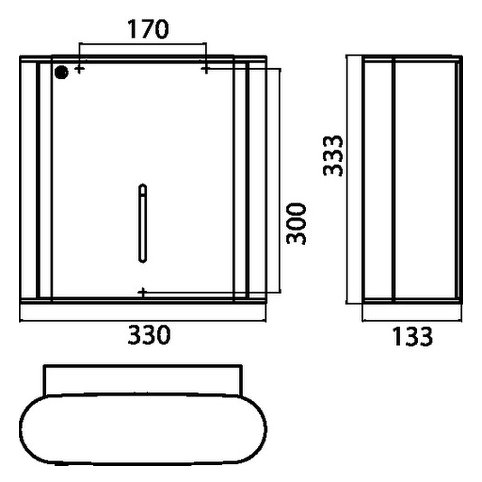 emco Papierhalter „system 2“ 33 × 13,3 × 33,3 cm in chrom