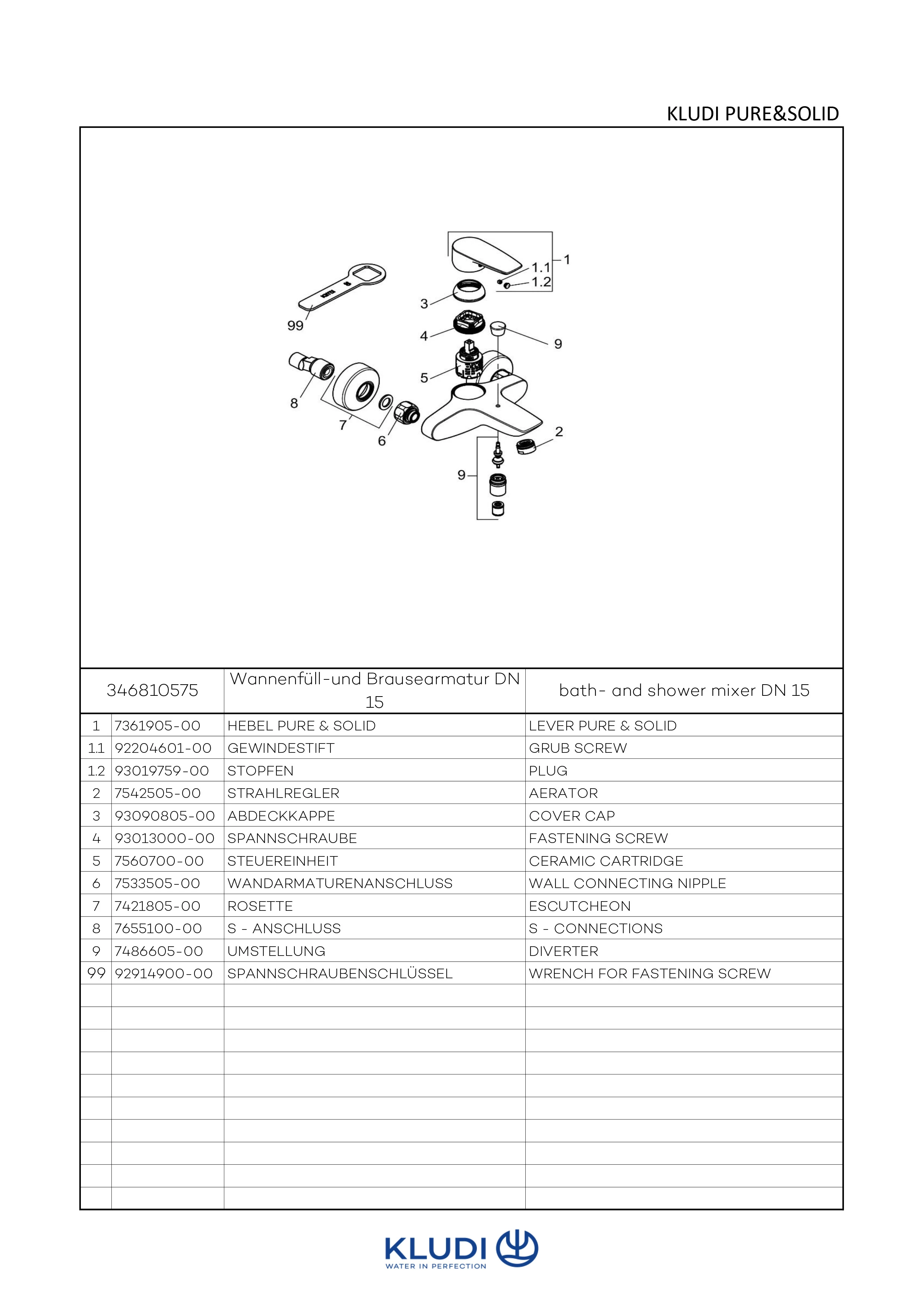PURE & SOLID WFBEinhandmischer eigensicher chrom PURE & SOLID WFBEinhandmischer eigensicher chrom