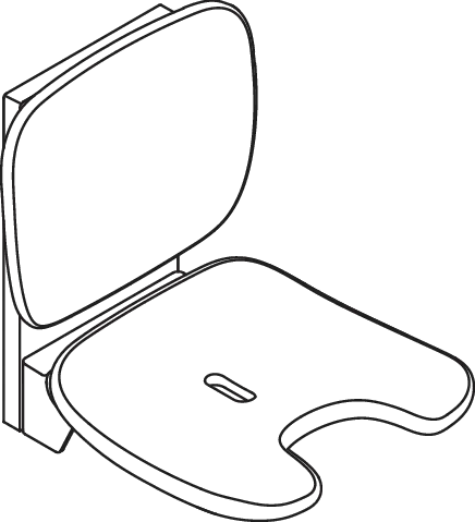 Klappsitz „Serie 802 LifeSystem“ in Signalweiß glänzend / Signalweiß matt Klappsitz „Serie 802 LifeSystem“ in Signalweiß glänzend / Signalweiß matt