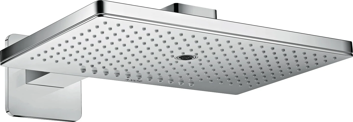 Hansgrohe AXOR ShowerSolutions Kopfbrause 460/300 3jet mit Brausearm softsquare Rosette, Chrom, 466 x 300 mm, 18,4 l/min Durchfluss Hansgrohe AXOR ShowerSolutions Kopfbrause 460/300 3jet mit Brausearm softsquare Rosette, Chrom, 466 x 300 mm, 18,4 l/min Durchfluss