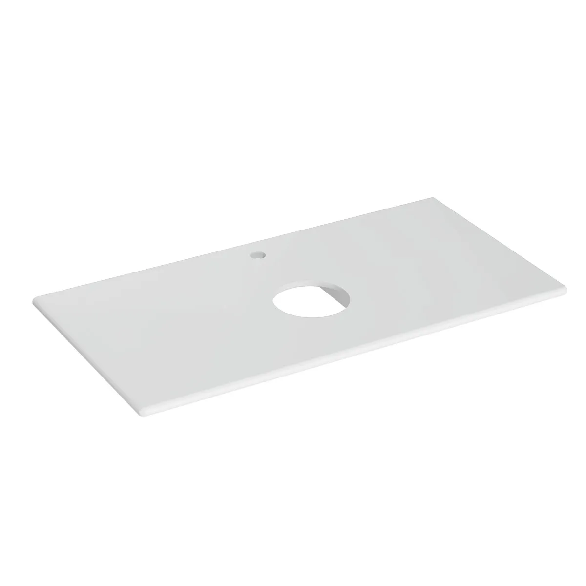 New Metropole Konsolenplatte 100 x 50 cm zu Aufsatzschale rund Edelweiß mit Oberflächenveredelung Clean New Metropole Konsolenplatte 100 x 50 cm zu Aufsatzschale rund Edelweiß mit Oberflächenveredelung Clean