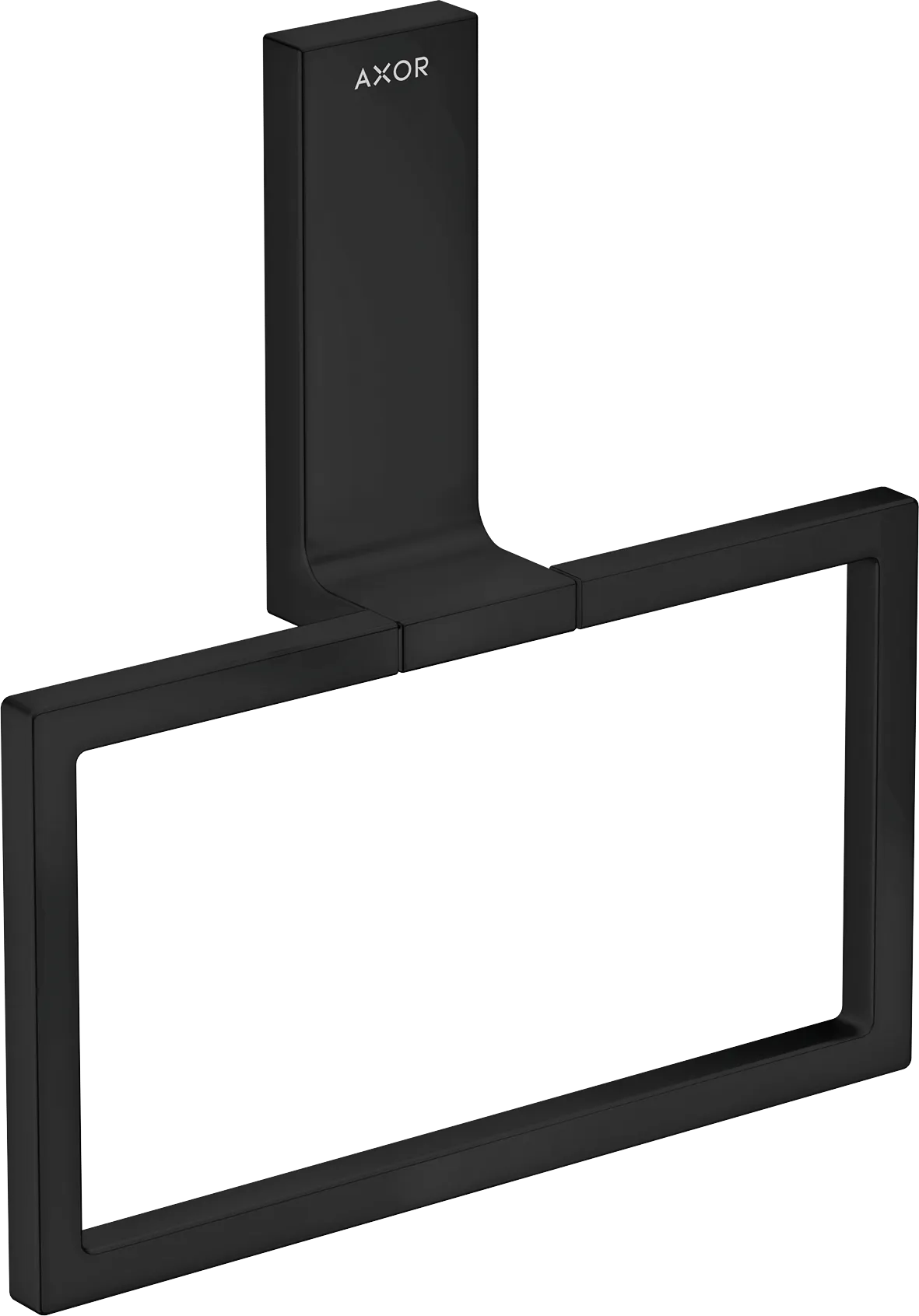 Hansgrohe AXOR Universal Rectangular Handtuchring, Mattschwarz