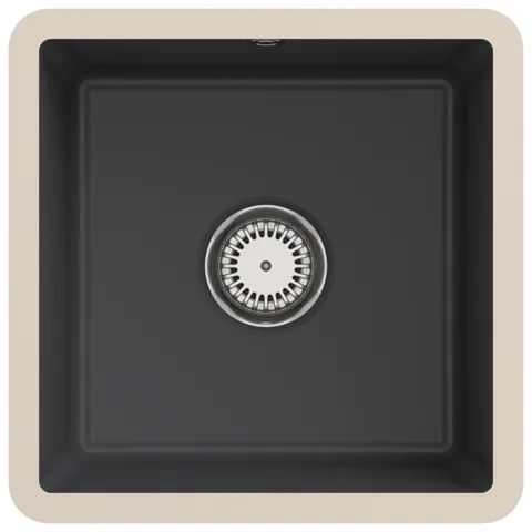 Villeroy & Boch Unterbau-Küchenspülbecken „Subway“ 50 SU 440 × 440 × 214 mm, für Becken mittig in Graphite