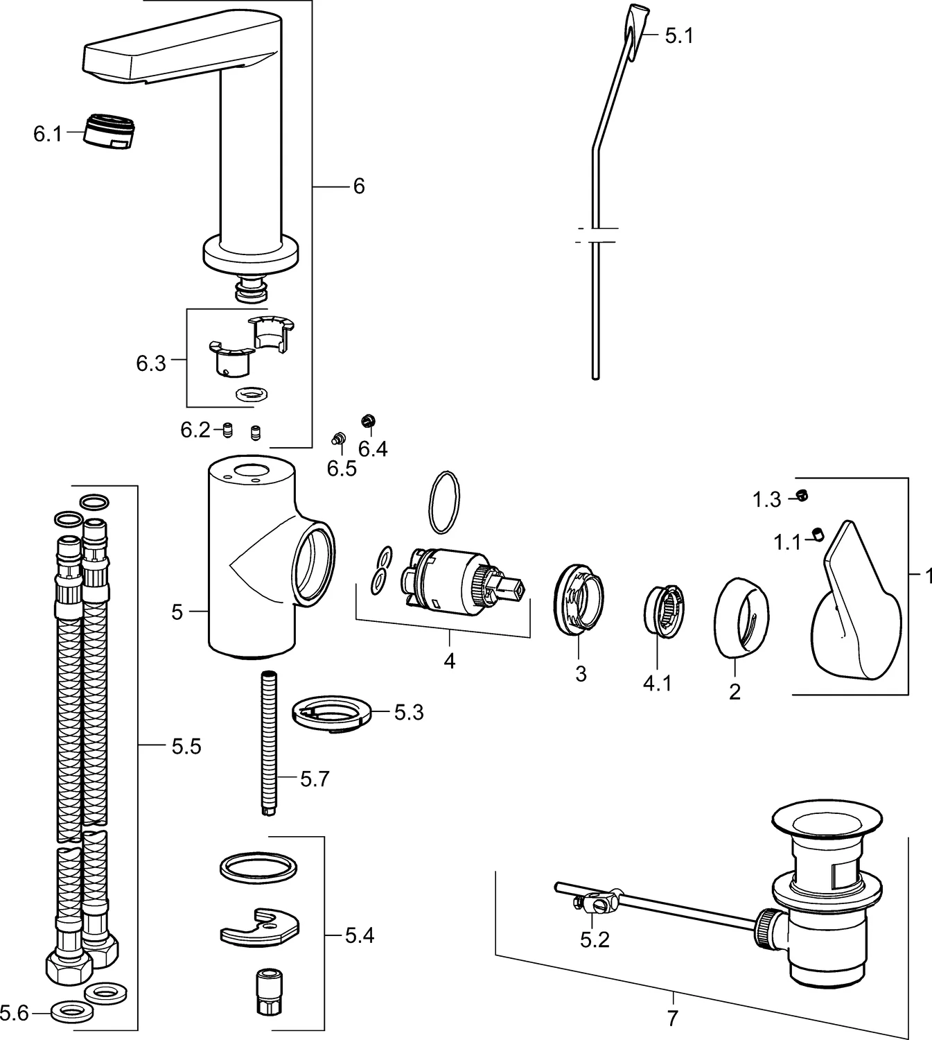 HansaTWIST Waschtischarmatur HansaTWIST 0954 Zugstangenablaufgarnitur Ausladung 130 mm DN15 Chrom HansaTWIST Waschtischarmatur HansaTWIST 0954 Zugstangenablaufgarnitur Ausladung 130 mm DN15 Chrom