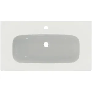 Waschbecken „i.life A“ 84 × 46 × 15,5 cm, Hahnlochposition mittig Waschbecken „i.life A“ 84 × 46 × 15,5 cm, Hahnlochposition mittig