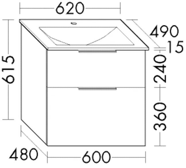 Glas-WT inkl. WTU (SEYX062), Eqio, 490x620x615, Lack Matt