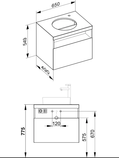 KEUCO Stageline Waschtischunterbau mit Auszug Hahnloch rechts, Steckd./Bel. 650x550x490mm weiß/weiß KEUCO Stageline Waschtischunterbau mit Auszug Hahnloch rechts, Steckd./Bel. 650x550x490mm weiß/weiß