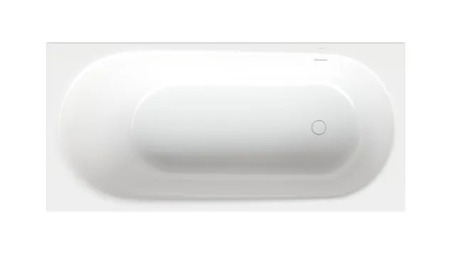 BetteComodo Badewanne Rechteck mit seitlichem Überlauf, weiß, glasierter Titan-Stahl, 1900 x 900 mm, Randhöhe 20 mm, Nutzinhalt 228 l, Einbauvariante: Unterbau, 1-Sitzer