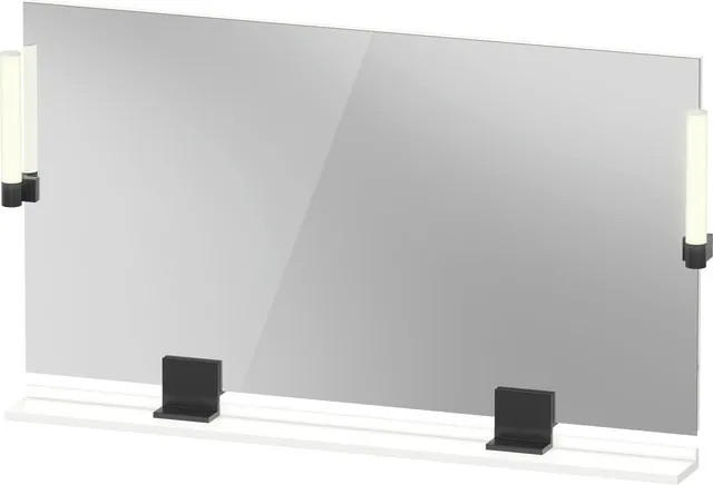 Duravit Spiegel „Sivida“ 125 × 65 cm Ablage: Weiß Matt / Farbe: Diamantschwarz / Größe: 125 × 3,6 × 65 cm Duravit Spiegel „Sivida“ 125 × 65 cm Ablage: Weiß Matt / Farbe: Diamantschwarz / Größe: 125 × 3,6 × 65 cm