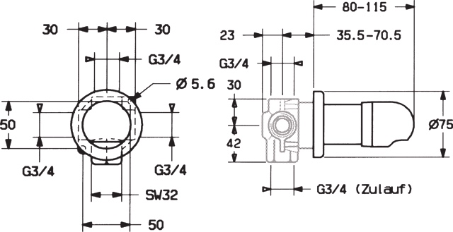 Hansa Hansajet Deckelteil für Umsteller Hansa 0287 Chrom, rund