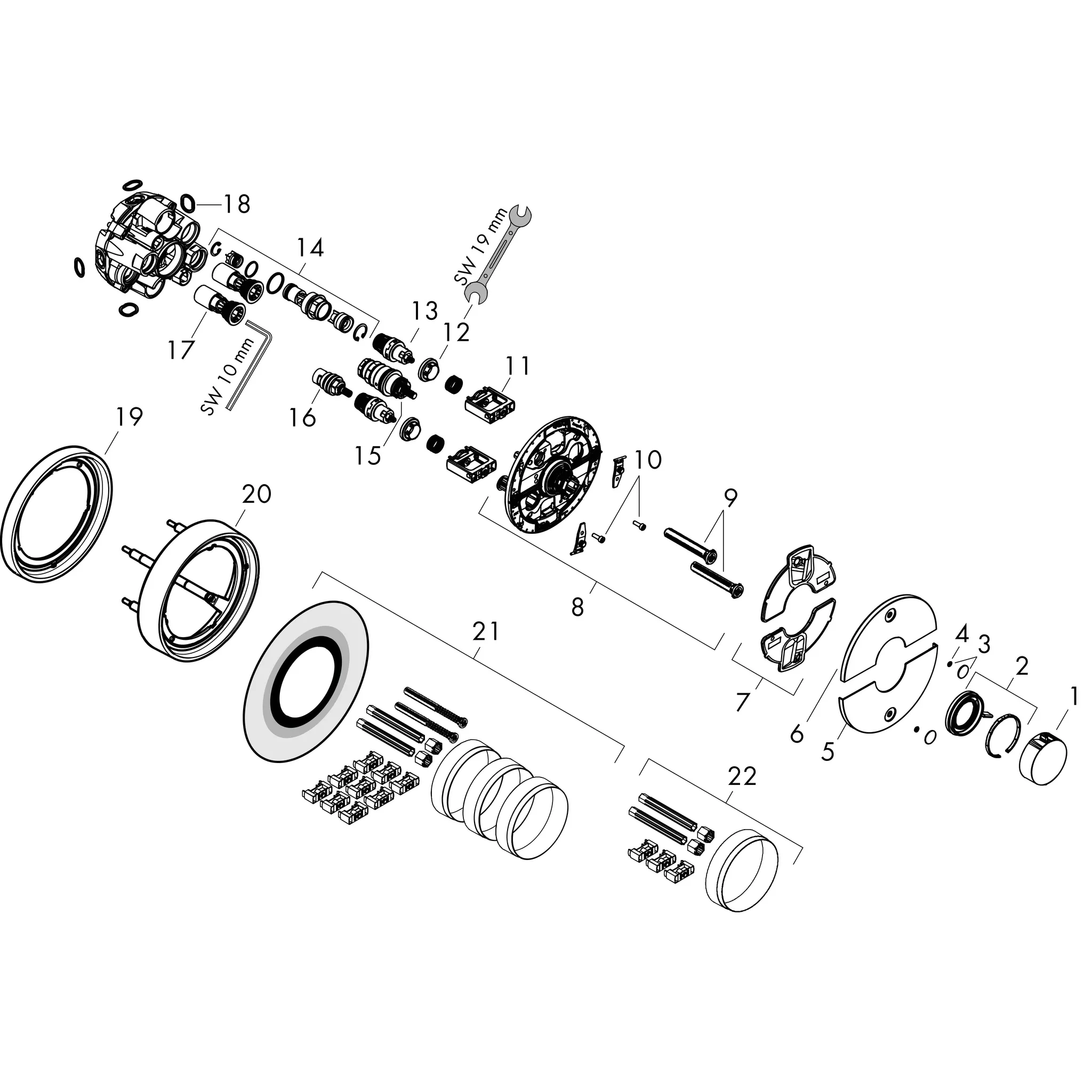 ShowerSelect Comfort S Thermostat Unterputz für 2 Verbraucher mit integrierter Sicherungskombination nach EN1717 Chrom ShowerSelect Comfort S Thermostat Unterputz für 2 Verbraucher mit integrierter Sicherungskombination nach EN1717 Chrom