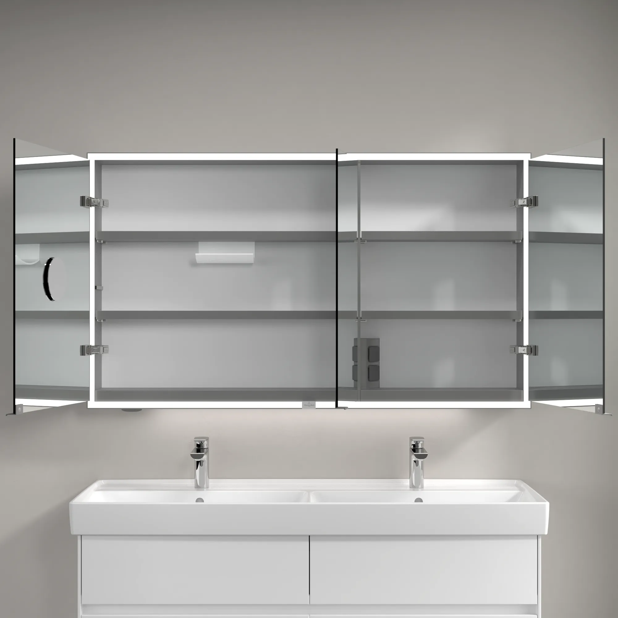 Villeroy & Boch Vorbau-Spiegelschrank „My View Now“ 1300 × 750 × 168 mm in White Matt Villeroy & Boch Vorbau-Spiegelschrank „My View Now“ 1300 × 750 × 168 mm in White Matt