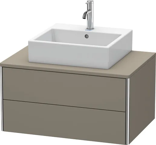 Duravit Waschtischunterschrank wandhängend „XSquare“ 80 × 40 × 54,8 cm Becken: mittig / Front- & Korpusfarbe: Flannel Grey Seidenmatt / Größe: 80 × 54,8 × 40 cm / Oberfläche: Lack / Profile: Chrom / Schubladen: 2 Duravit Waschtischunterschrank wandhängend „XSquare“ 80 × 40 × 54,8 cm Becken: mittig / Front- & Korpusfarbe: Flannel Grey Seidenmatt / Größe: 80 × 54,8 × 40 cm / Oberfläche: Lack / Profile: Chrom / Schubladen: 2