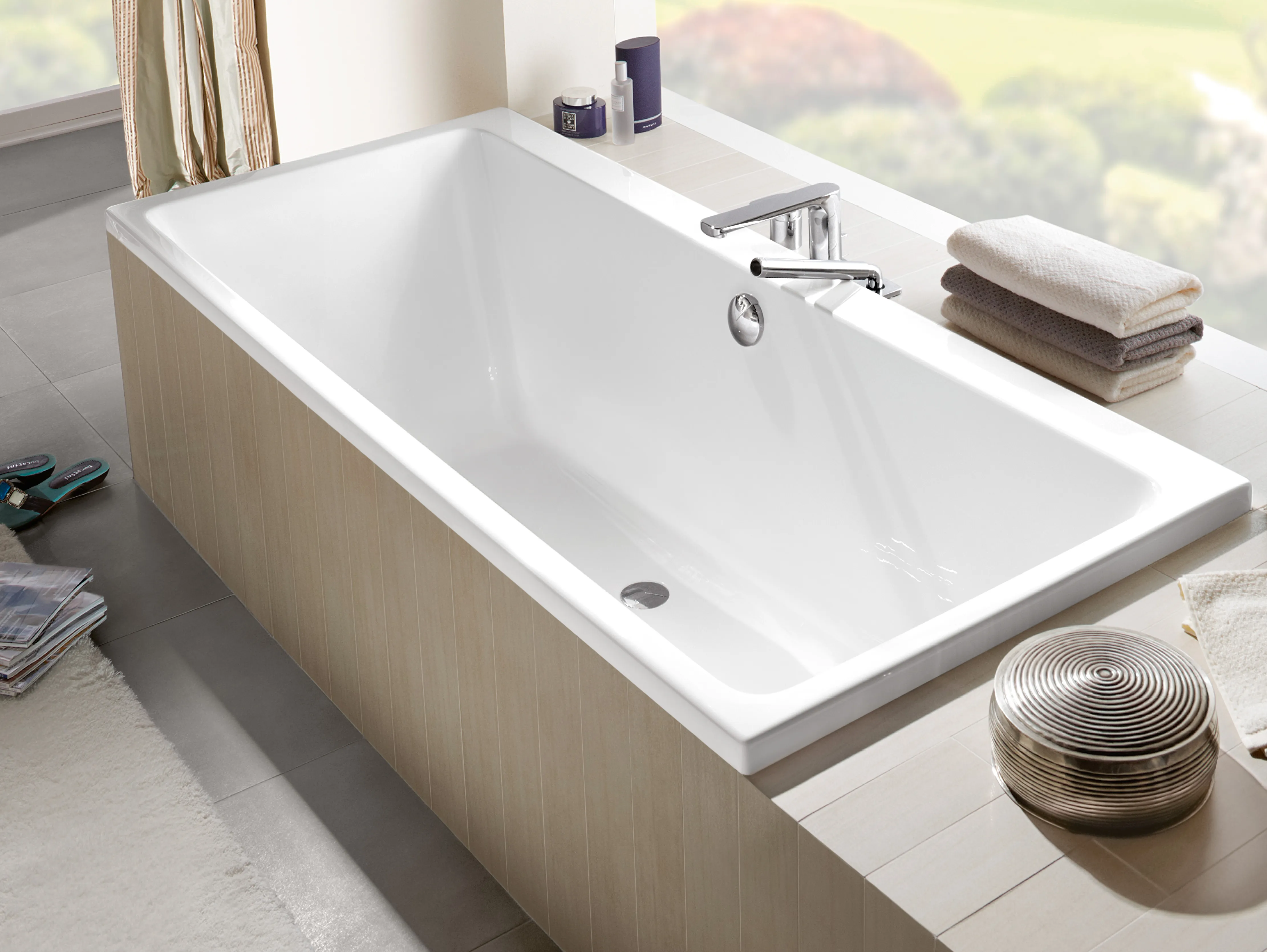 Villeroy & Boch Badewanne „Subway“ rechteck 160 × 70 cm, Mittelablauf in Weiß Alpin Villeroy & Boch Badewanne „Subway“ rechteck 160 × 70 cm, Mittelablauf in Weiß Alpin