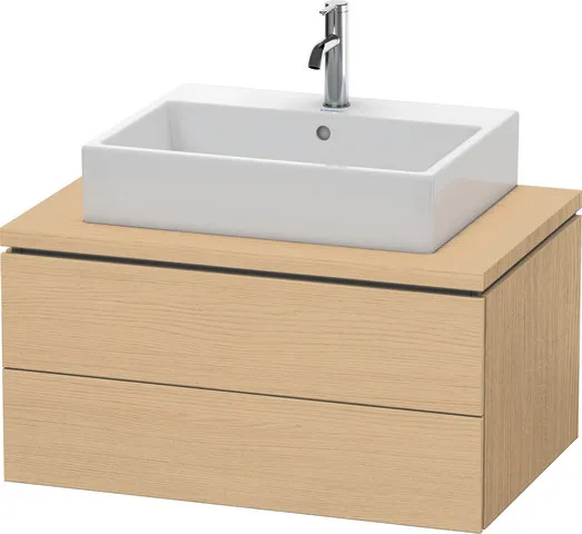 Duravit Waschtischunterschrank wandhängend „L-Cube“ 82 × 40 × 54,7 cm Eiche Natur