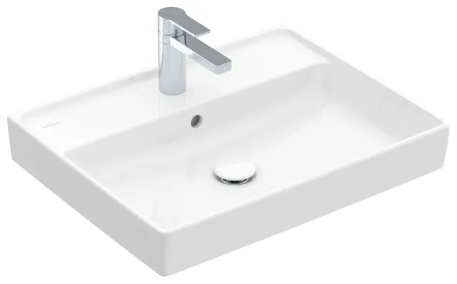 Villeroy & Boch Wandwaschtisch aus TitanCeram geschliffen „Collaro“ 600 × 470 × 160 mm, mit Hahnlochbohrung, Hahnlochposition mittig in Weiß Alpin Villeroy & Boch Wandwaschtisch aus TitanCeram geschliffen „Collaro“ 600 × 470 × 160 mm, mit Hahnlochbohrung, Hahnlochposition mittig in Weiß Alpin