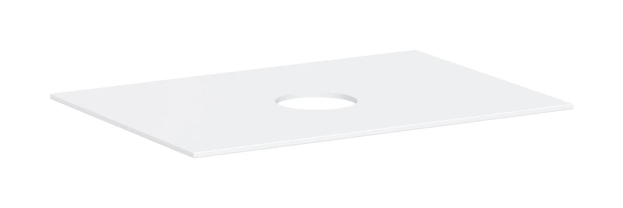Hansgrohe Xevolos E Konsole, Mattweiß, 780 x 550 mm, mittiger Beckenausschnitt für Aufsatzwaschtisch ohne Hahnloch