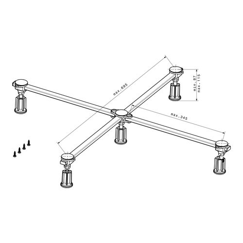 Ferroplast® D5 Mini XL Duschwannenfuß für Acryl- und Stahlduschwannen Ferroplast® D5 Mini XL Duschwannenfuß für Acryl- und Stahlduschwannen