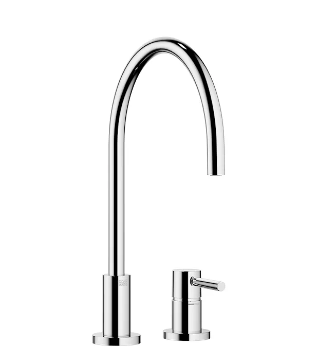 Dornbracht Tara Zweilochbatterie mit Einzelrosetten Chrom 32816888 Dornbracht Tara Zweilochbatterie mit Einzelrosetten Chrom 32816888