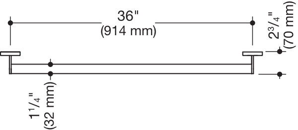 HEWI Haltegriff „System 900“ in Schwarz tiefmatt