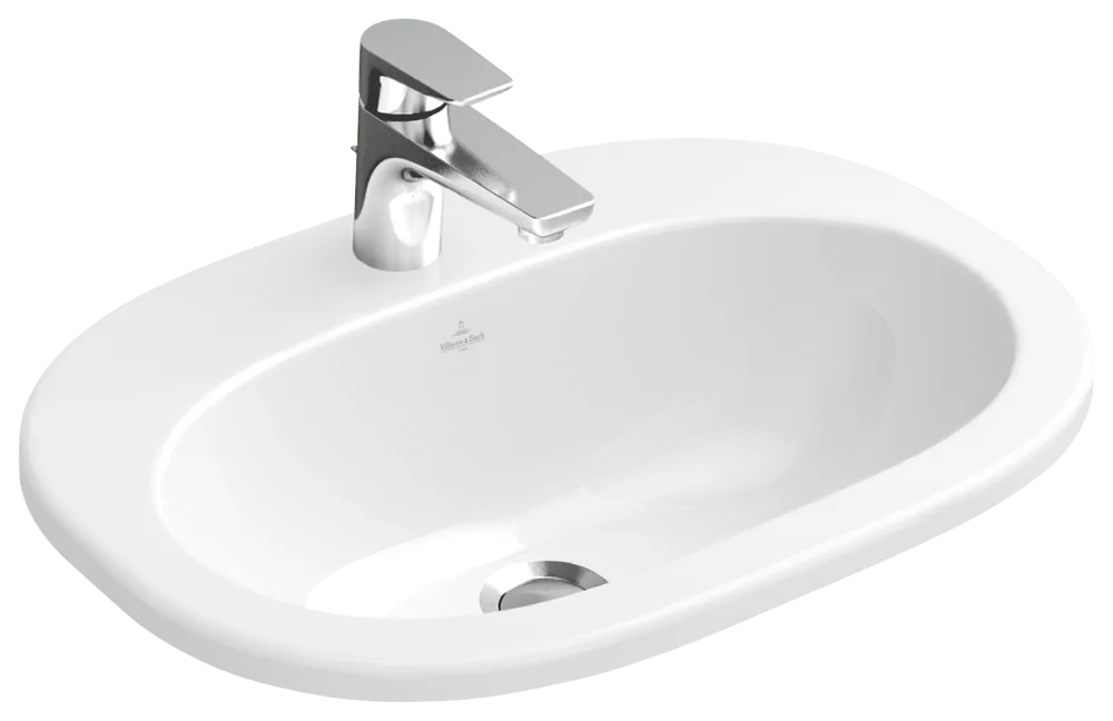 Villeroy & Boch O.novo Einbauwaschbecken 560x405mm Oval 1HL. mit Überlauf Weiß Alpin Villeroy & Boch O.novo Einbauwaschbecken 560x405mm Oval 1HL. mit Überlauf Weiß Alpin