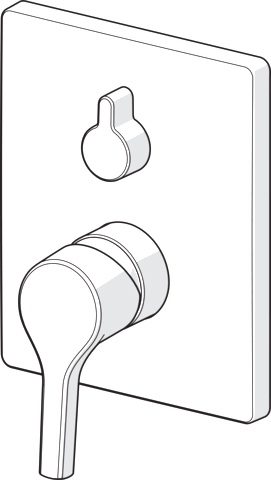 HA Einhebelmischer Fertigmontageset für Wanne/Brause HANSAPALENO 8050 Rosette eckig Chrom