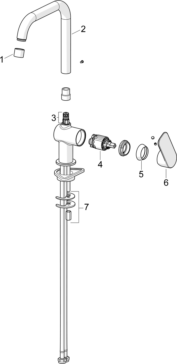 Hansa Einhand-Küchenarmatur „Basic“ Ausladung 200 mm in chrom Hansa Einhand-Küchenarmatur „Basic“ Ausladung 200 mm in chrom