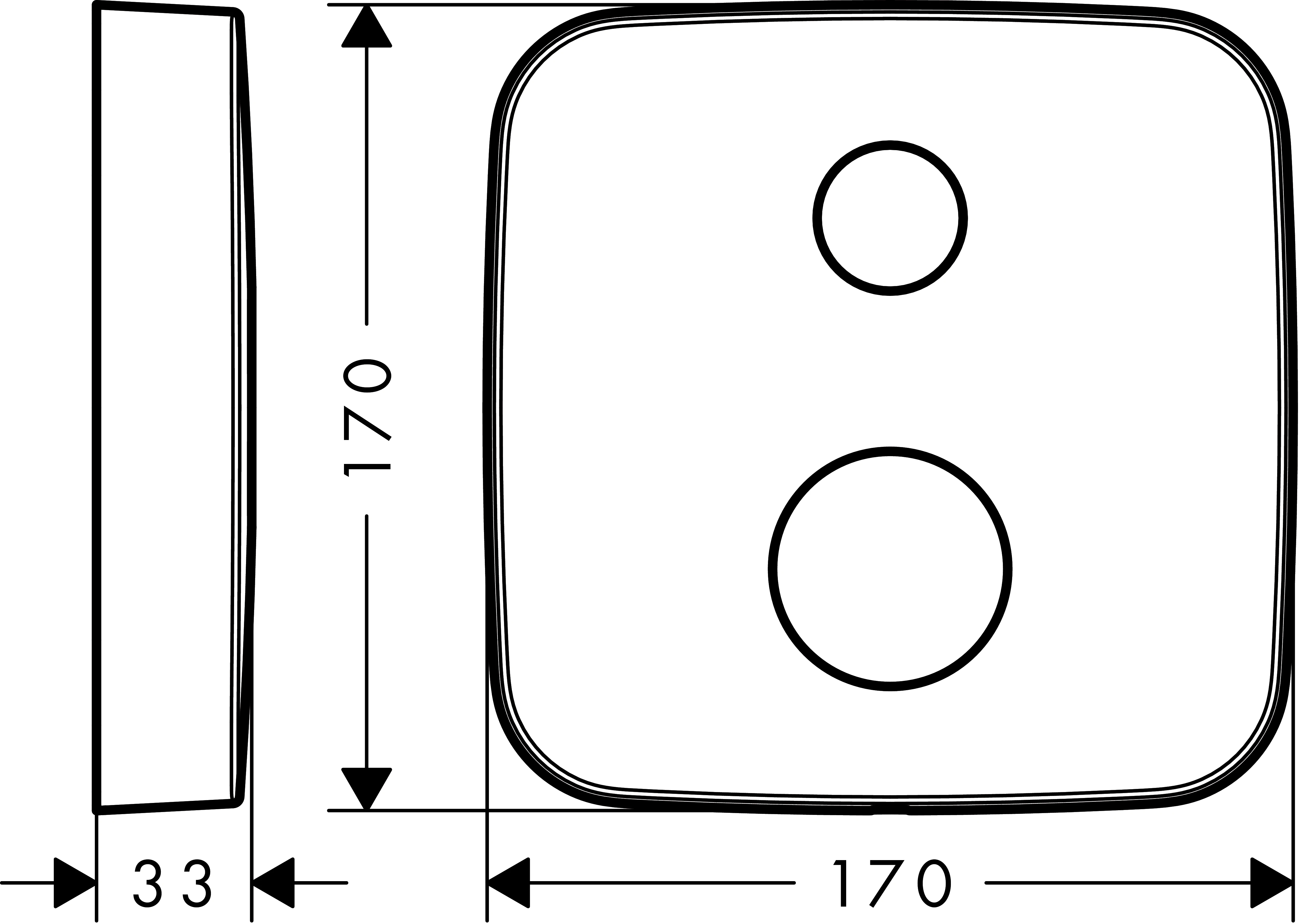 Verlängerungsrosette Axor 2-Loch chrom Verlängerungsrosette Axor 2-Loch chrom