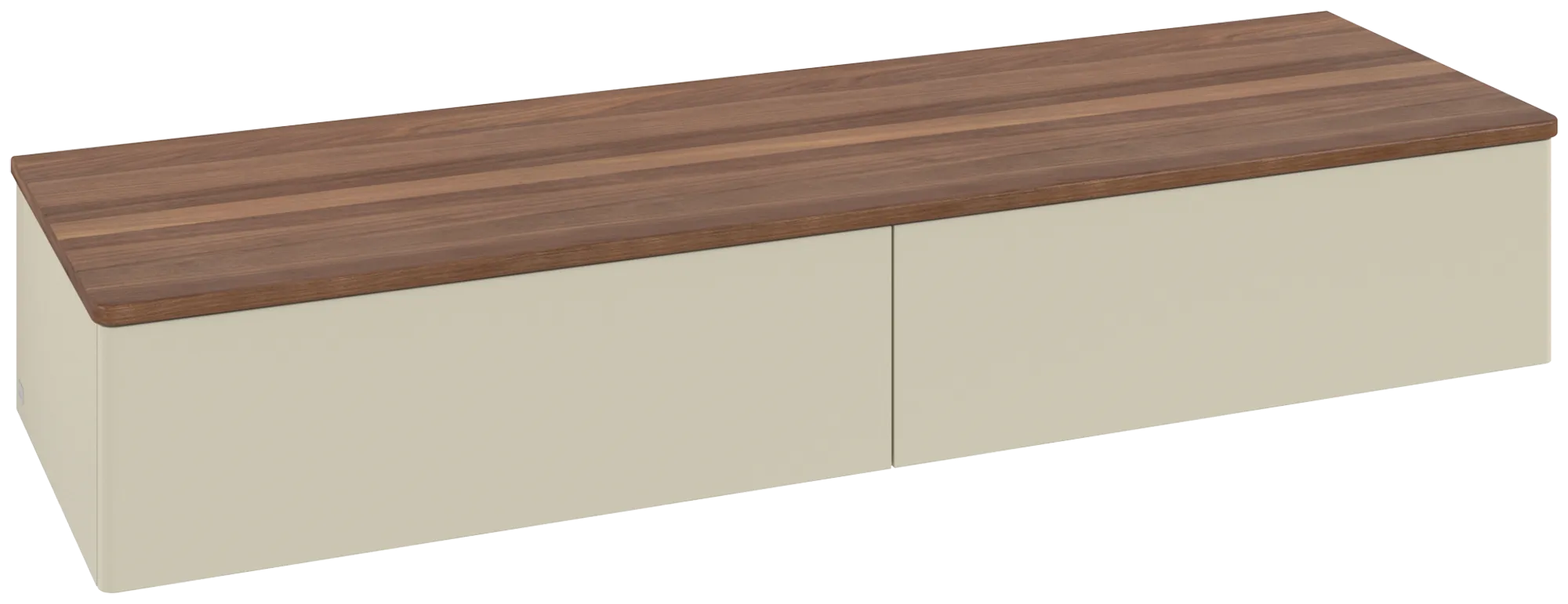 Villeroy & Boch Antao Sideboard L42, 1600x268x500mm, Silk Grey Matt Lacquer / Warm Walnut